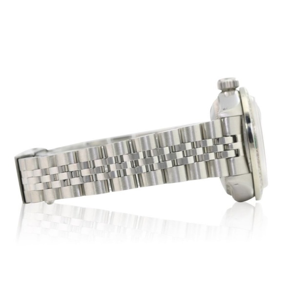 ROLEX DATEJUST LADIES WATCH FACTORY ROLEX SILVER DIAMOND DIAL JUBILEE BAND 69174 - Picture 4 of 6